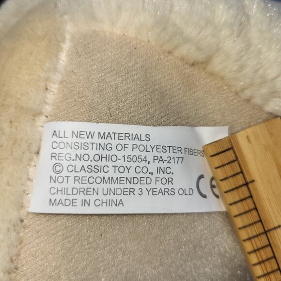 Bulldog Pug Black Tan Puppy Dog 18" Sitting Plush Stuffed Animal Classic Toy Co - Picture 8 of 11